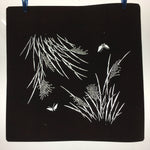 Antique Japanese Katagami Kimono Stencil Katazome Meiji Butterfly Design 4Y334