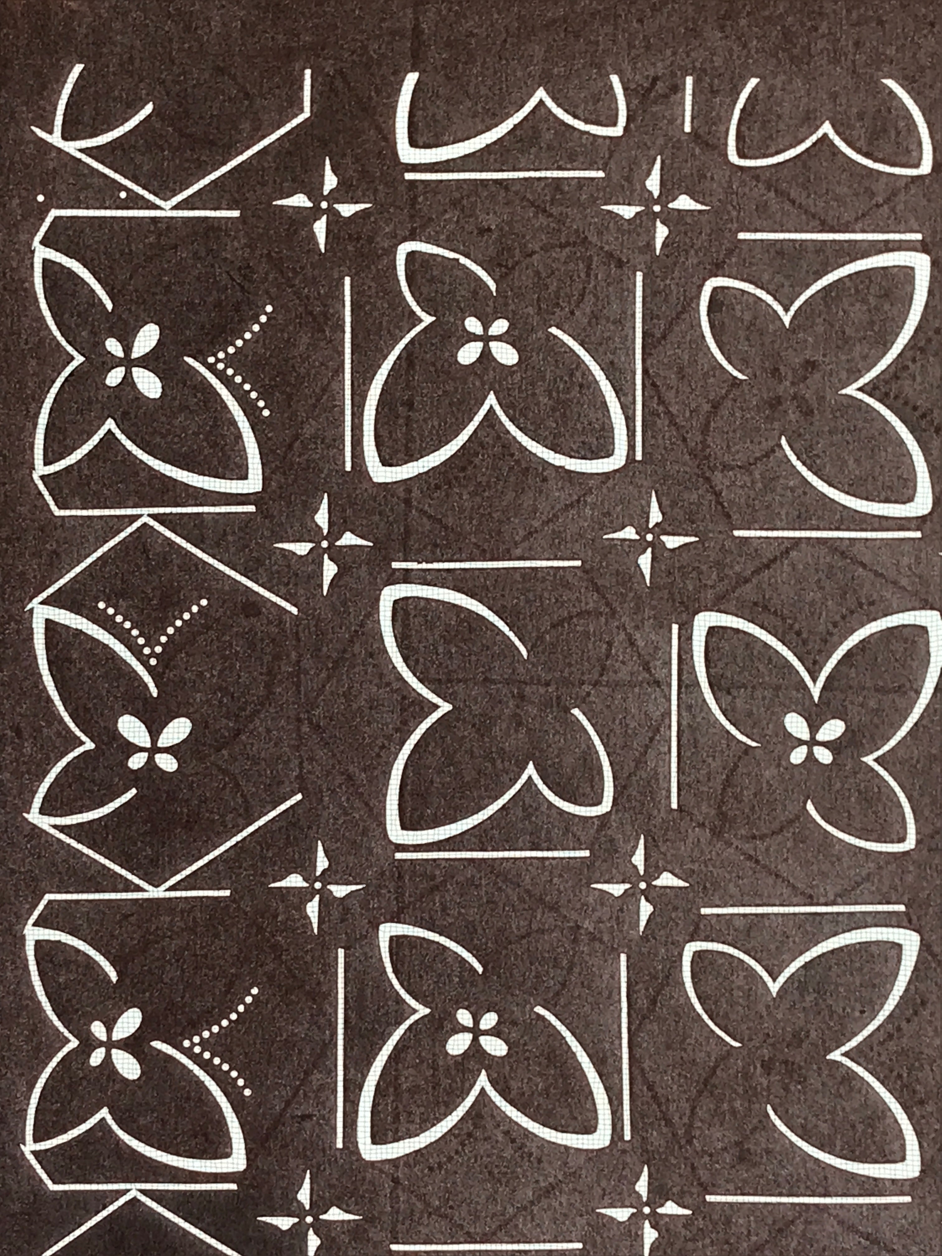 Antique Japanese Katagami Kimono Stencil Katazome Meiji Butterfly Design 4Y433