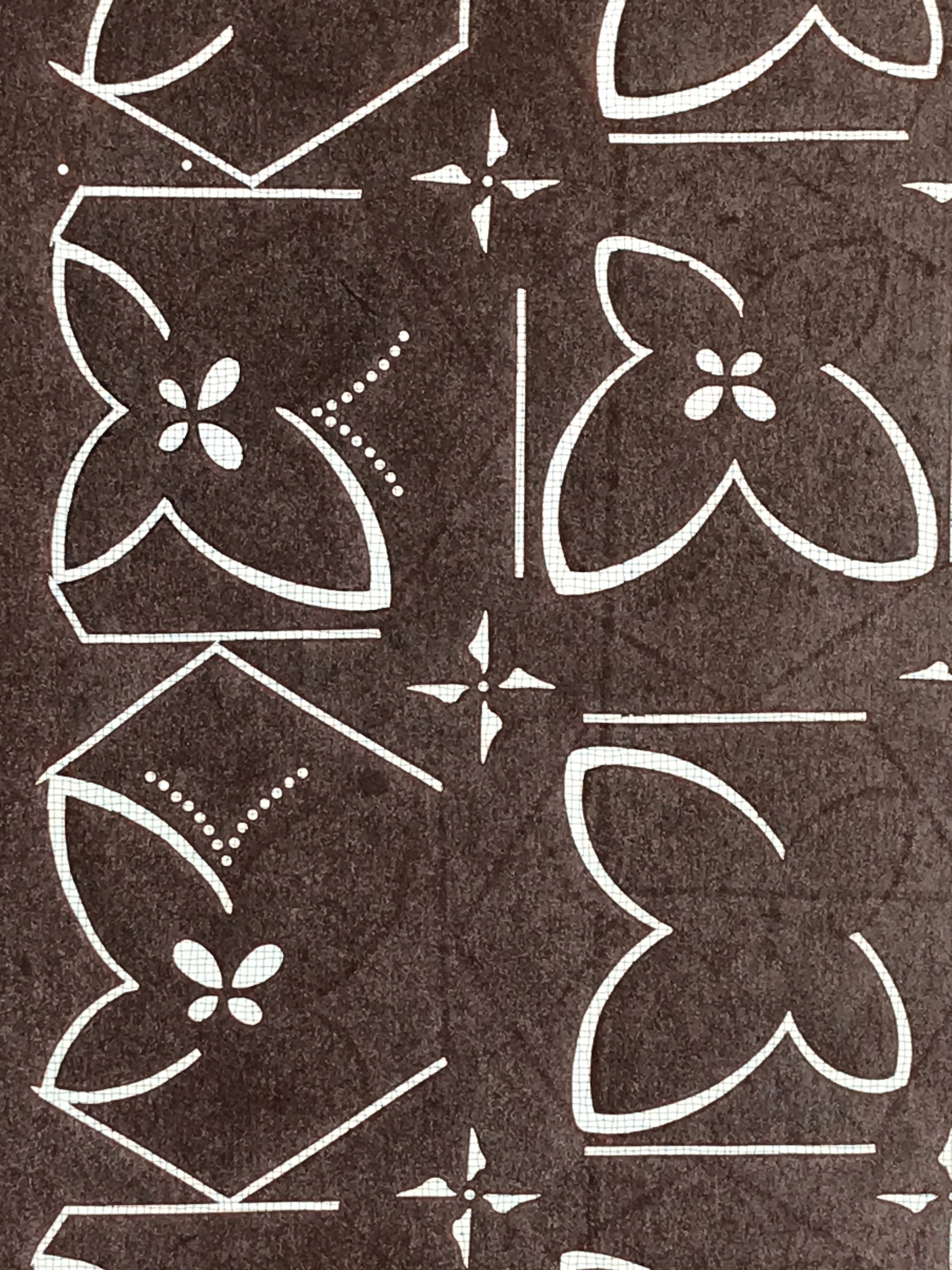 Antique Japanese Katagami Kimono Stencil Katazome Meiji Butterfly Design 4Y433