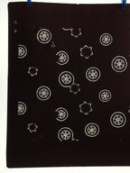 Antique Japanese Katagami Kimono Stencil Katazome Meiji Cart Wheel Design 4Y426