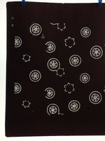 Antique Japanese Katagami Kimono Stencil Katazome Meiji Cart Wheel Design 4Y426