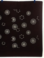 Antique Japanese Katagami Kimono Stencil Katazome Meiji Cart Wheel Design 4Y426