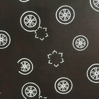 Antique Japanese Katagami Kimono Stencil Katazome Meiji Cart Wheel Design 4Y426