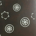 Antique Japanese Katagami Kimono Stencil Katazome Meiji Cart Wheel Design 4Y426