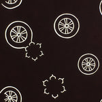 Antique Japanese Katagami Kimono Stencil Katazome Meiji Cart Wheel Design 4Y426