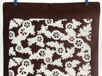 Antique Japanese Katagami Kimono Stencil Katazome Meiji Cart Wheel Design 4Y456
