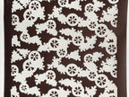 Antique Japanese Katagami Kimono Stencil Katazome Meiji Cart Wheel Design 4Y456