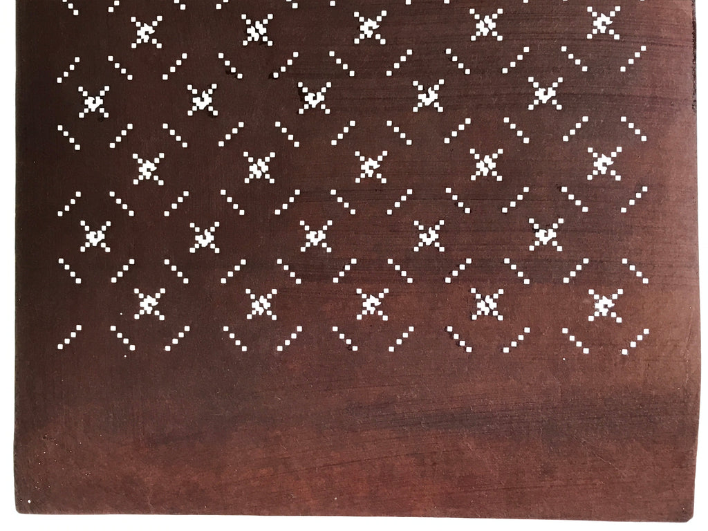 Antique Japanese Katagami Kimono Stencil Katazome Meiji Dot Line Design 4Y454