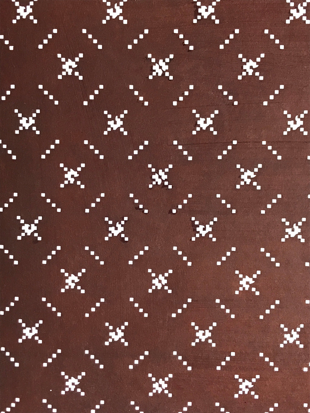 Antique Japanese Katagami Kimono Stencil Katazome Meiji Dot Line Design 4Y454