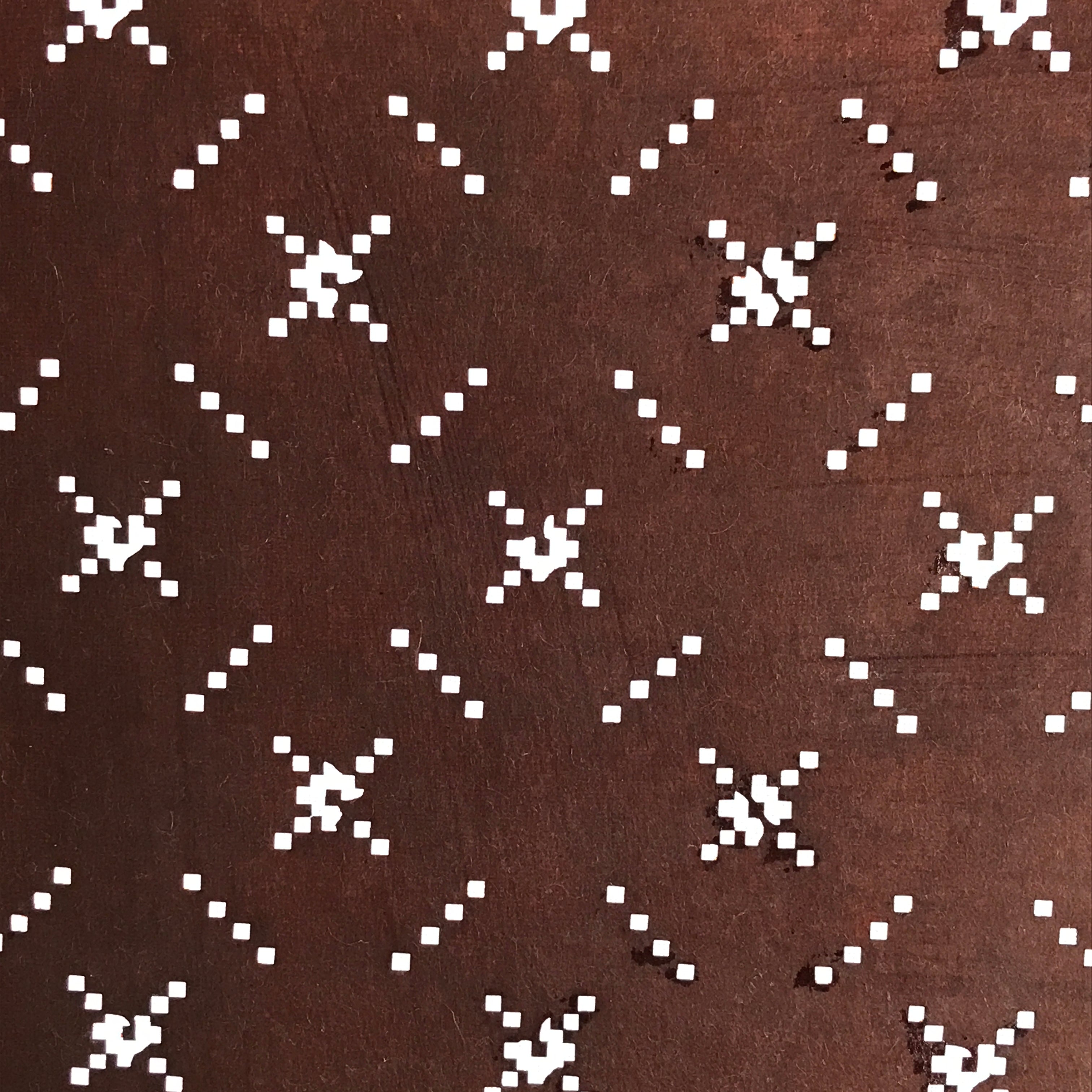 Antique Japanese Katagami Kimono Stencil Katazome Meiji Dot Line Design 4Y454