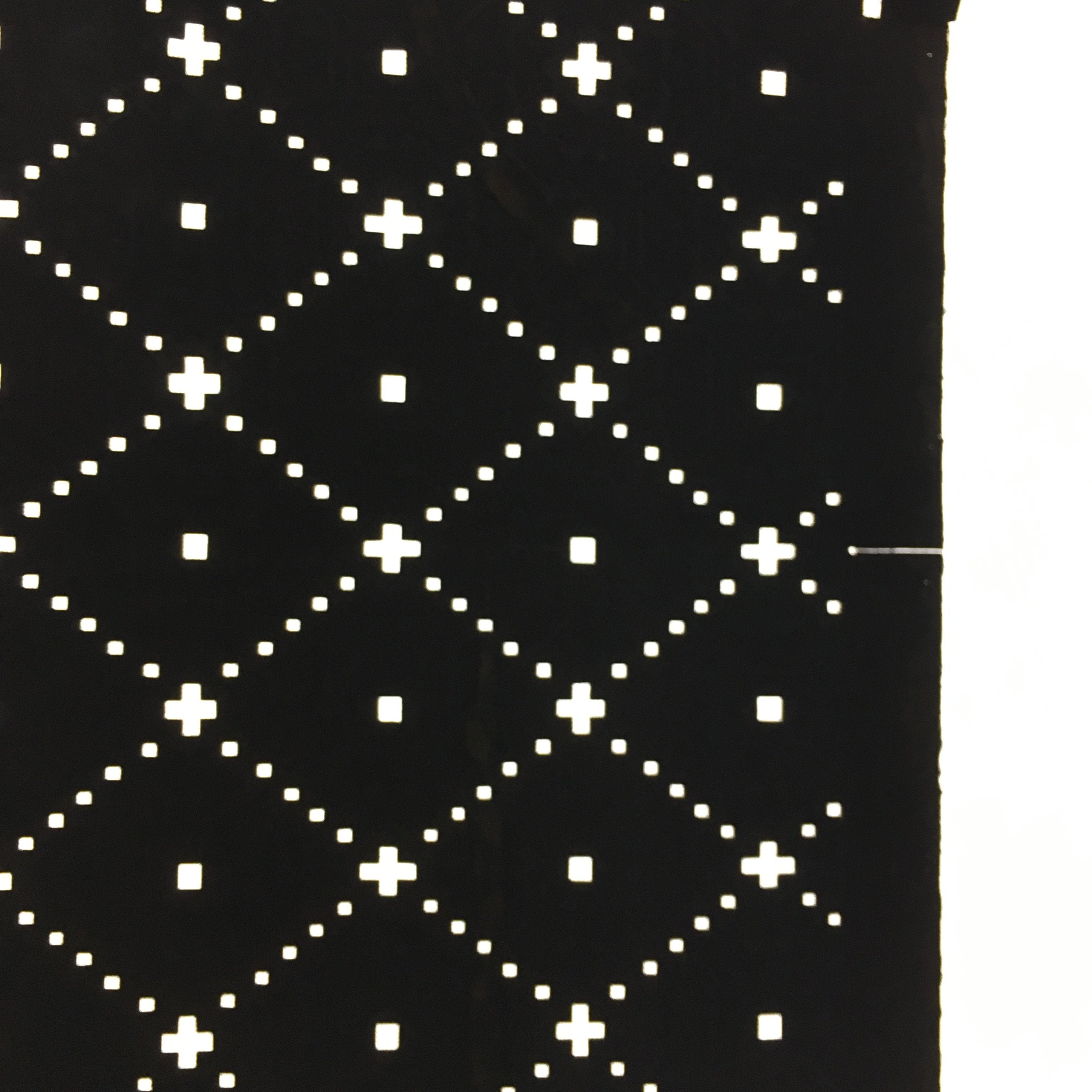 Antique Japanese Katagami Kimono Stencil Katazome Meiji Dot Rhombus Plaid C384