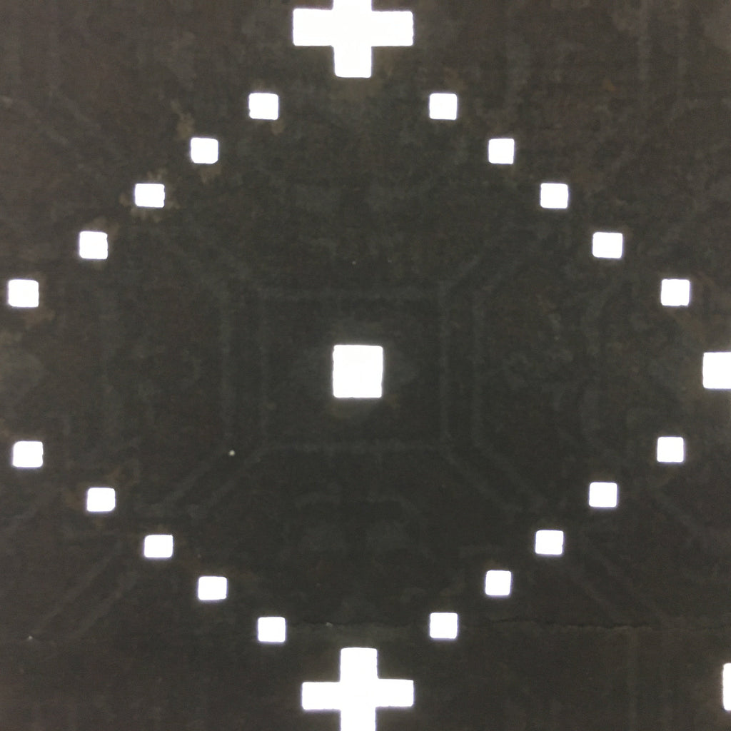 Antique Japanese Katagami Kimono Stencil Katazome Meiji Dot Rhombus Plaid C384