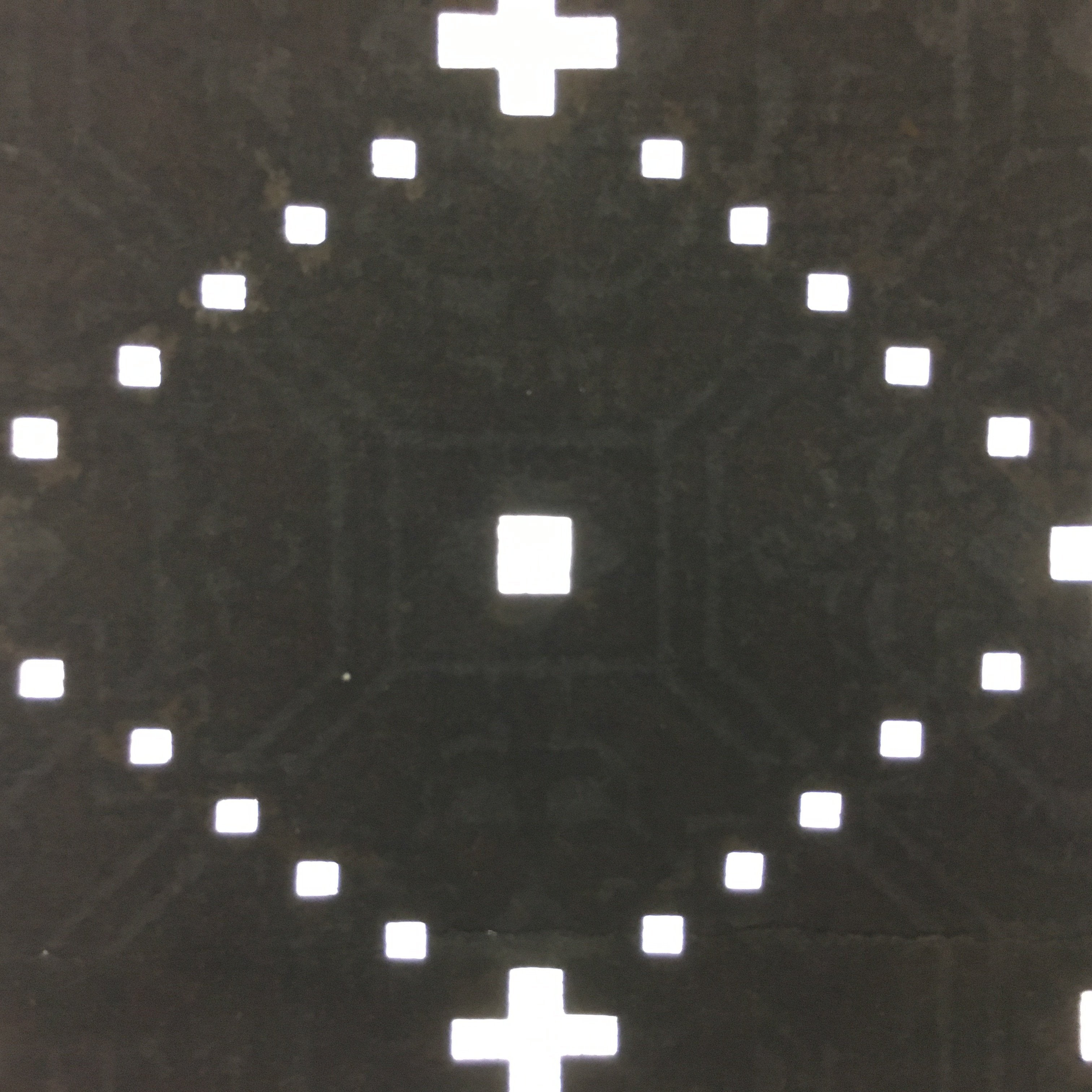 Antique Japanese Katagami Kimono Stencil Katazome Meiji Dot Rhombus Plaid C384
