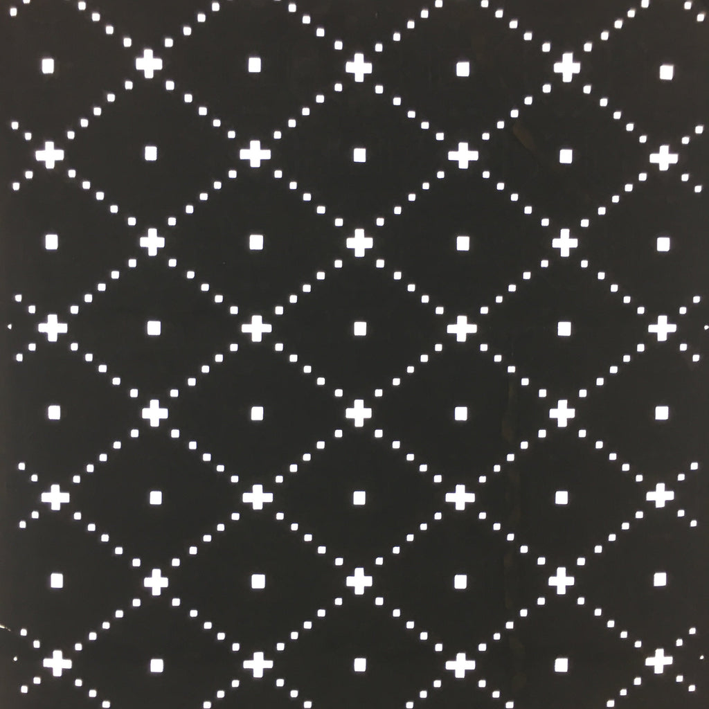 Antique Japanese Katagami Kimono Stencil Katazome Meiji Dot Rhombus Plaid C384