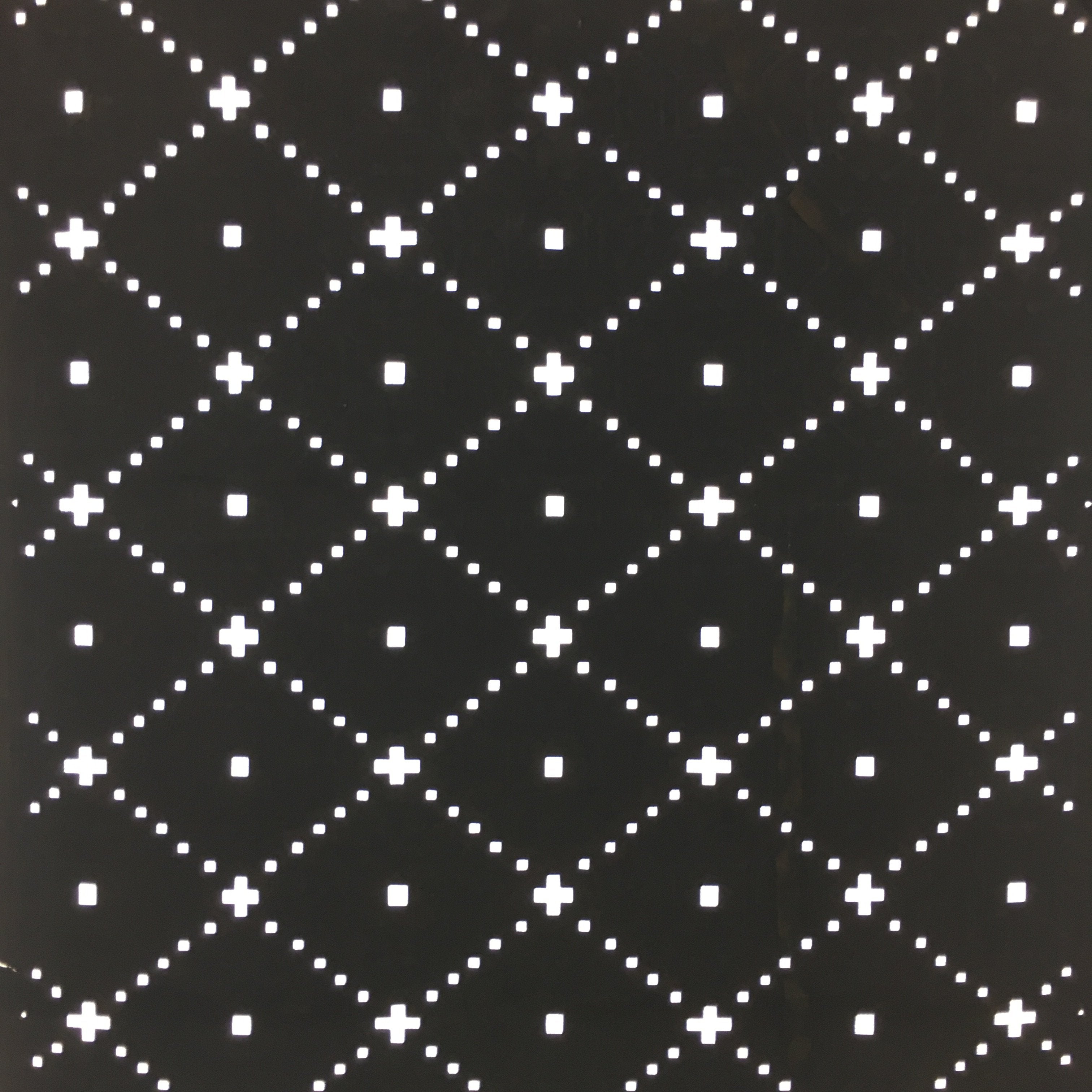 Antique Japanese Katagami Kimono Stencil Katazome Meiji Dot Rhombus Plaid C384