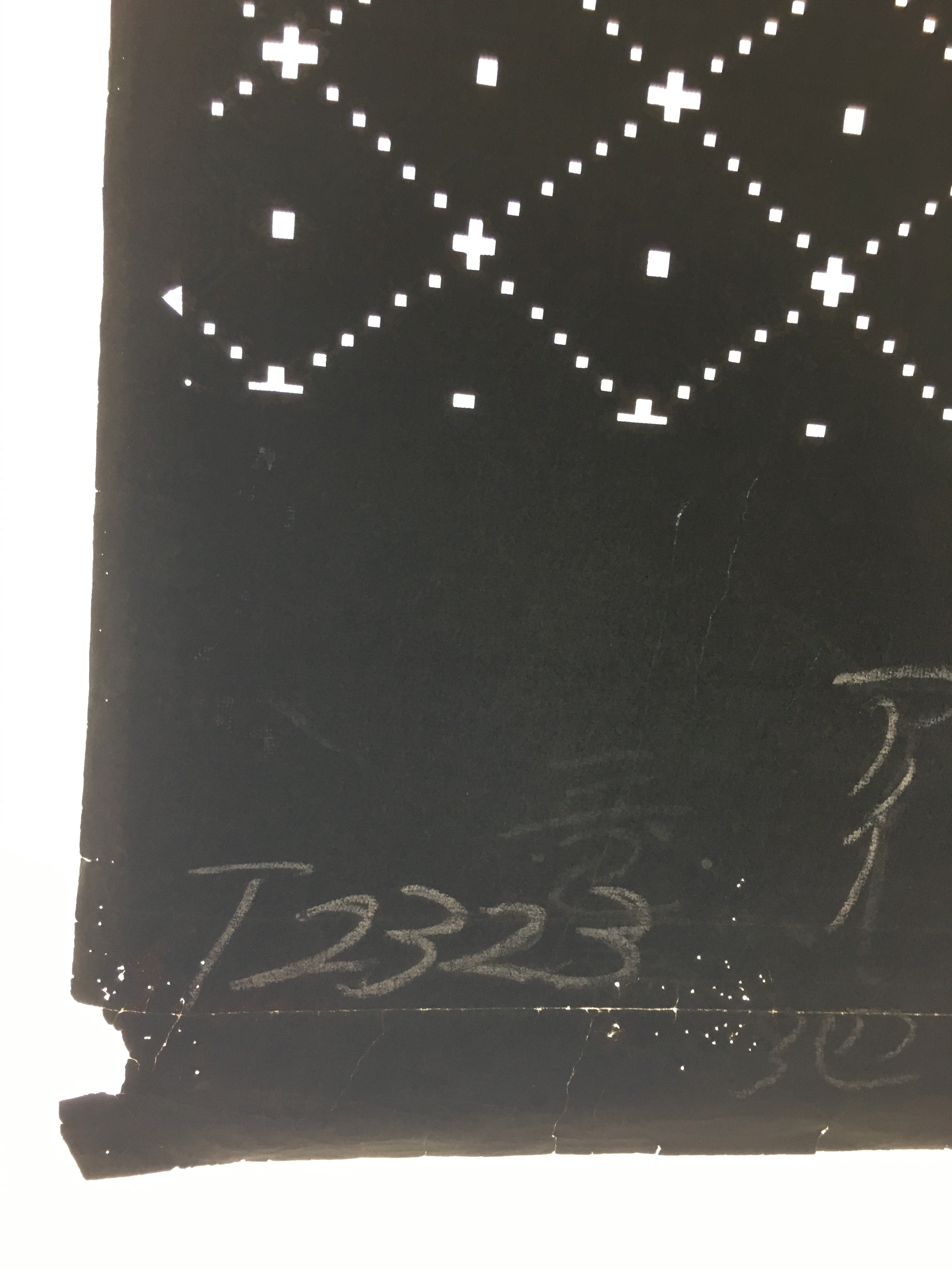 Antique Japanese Katagami Kimono Stencil Katazome Meiji Dot Rhombus Plaid C384