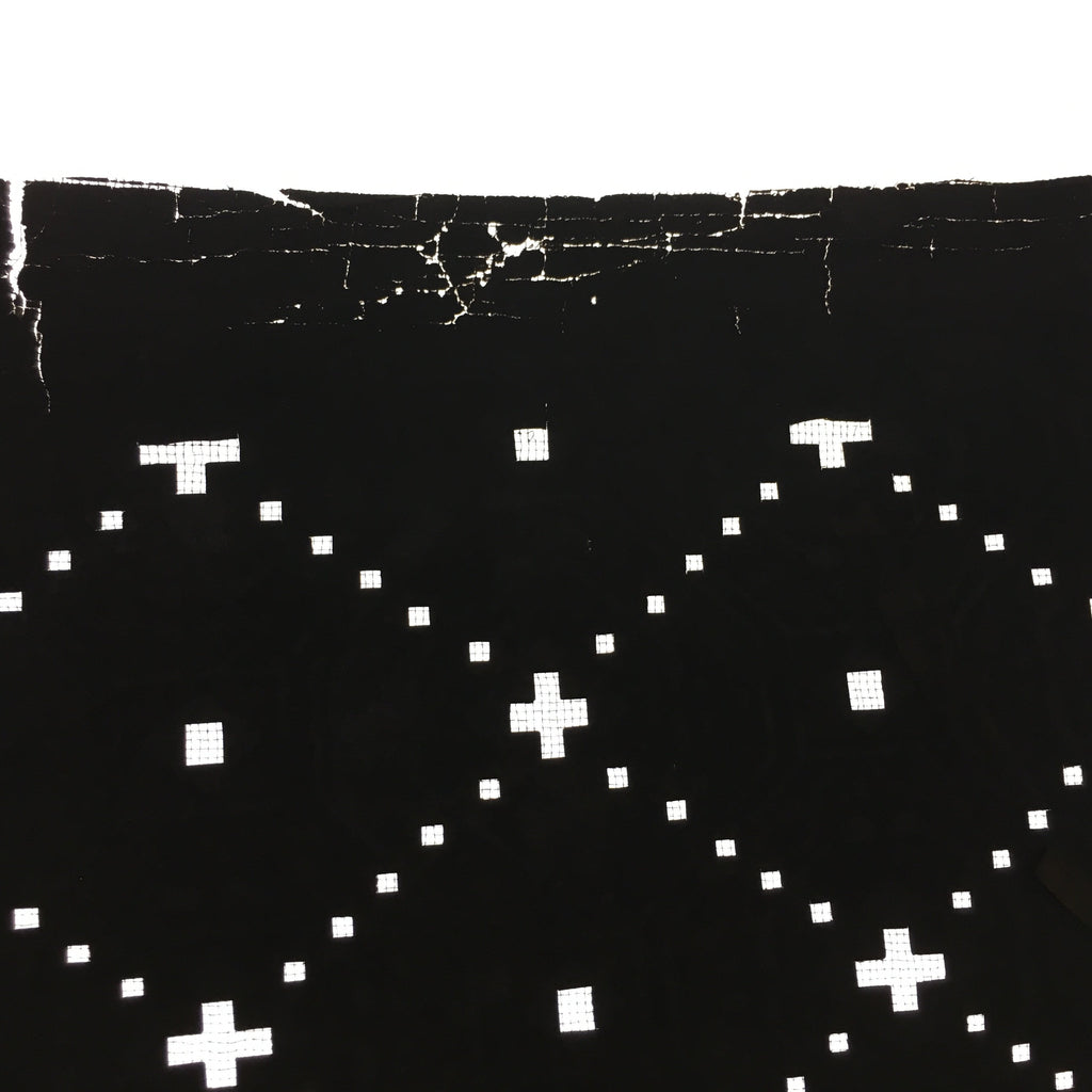 Antique Japanese Katagami Kimono Stencil Katazome Meiji Dot Rhombus Plaid C384