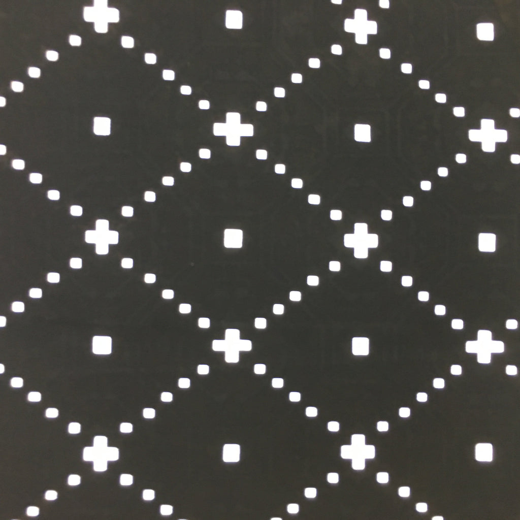 Antique Japanese Katagami Kimono Stencil Katazome Meiji Dot Rhombus Plaid C384