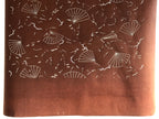 Antique Japanese Katagami Kimono Stencil Katazome Meiji Fan Design 4Y449