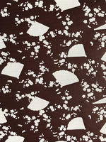 Antique Japanese Katagami Kimono Stencil Katazome Meiji Fan Design 4Y455