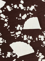 Antique Japanese Katagami Kimono Stencil Katazome Meiji Fan Design 4Y455