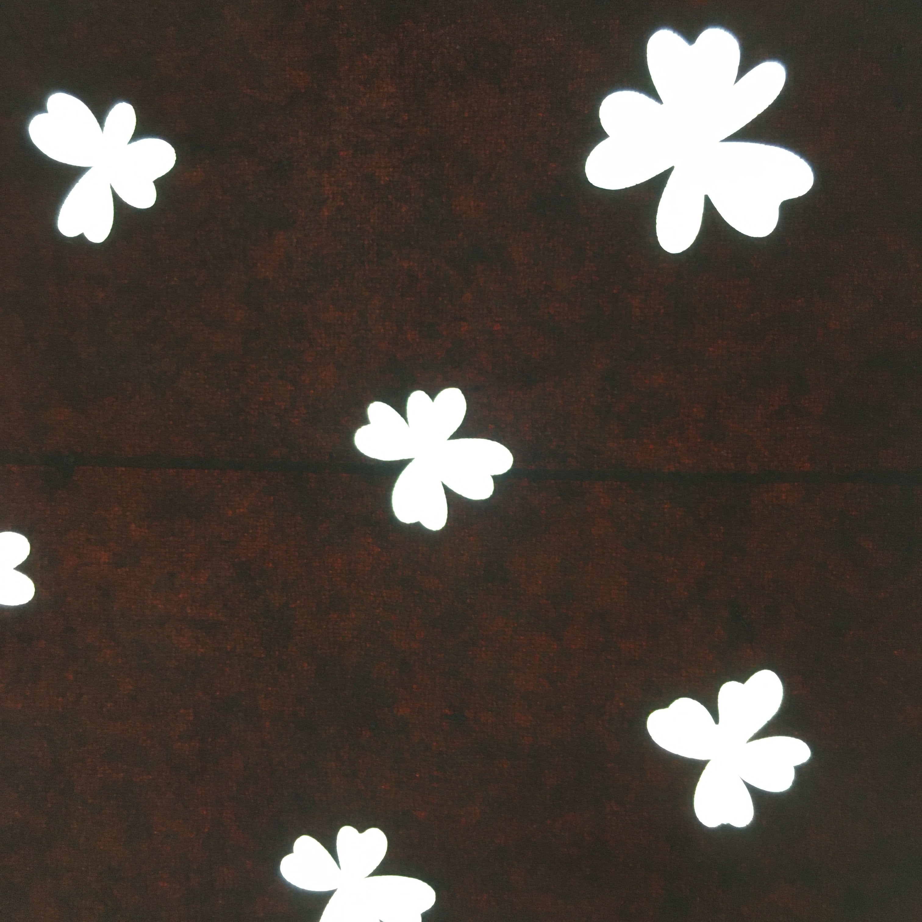 Antique Japanese Katagami Kimono Stencil Katazome Meiji Floral Design 4Y386