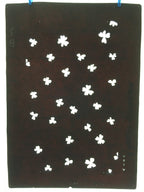 Antique Japanese Katagami Kimono Stencil Katazome Meiji Floral Design 4Y386