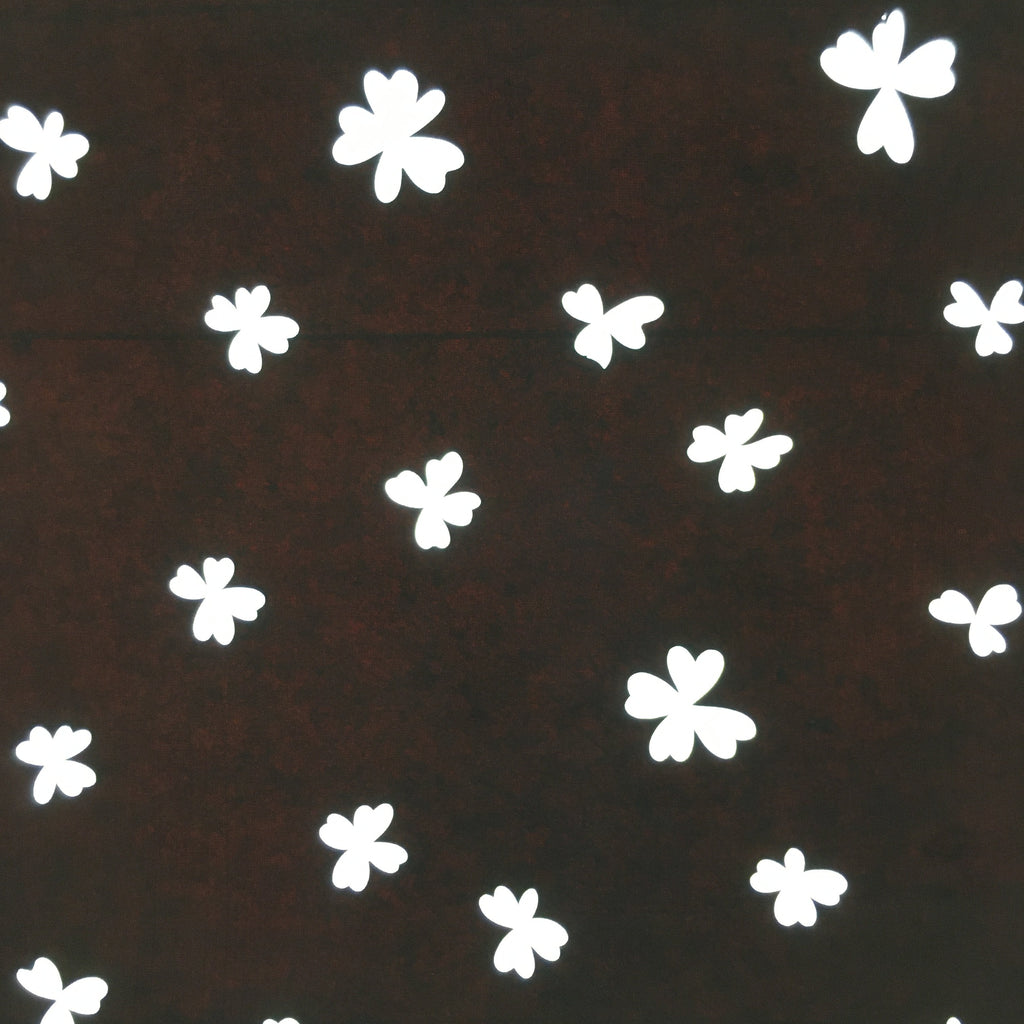 Antique Japanese Katagami Kimono Stencil Katazome Meiji Floral Design 4Y386