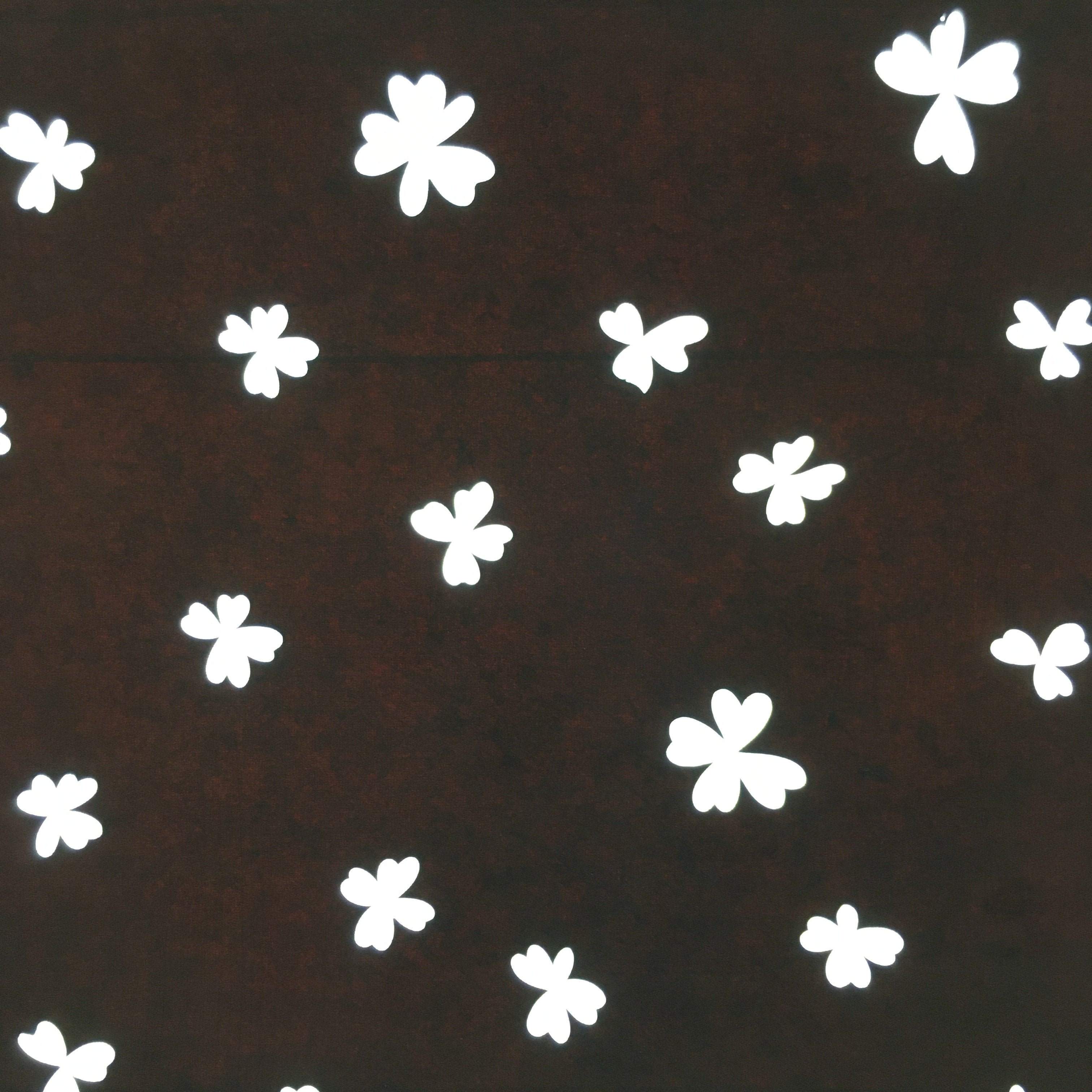 Antique Japanese Katagami Kimono Stencil Katazome Meiji Floral Design 4Y386