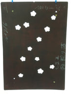 Antique Japanese Katagami Kimono Stencil Katazome Meiji Floral Design 4Y394