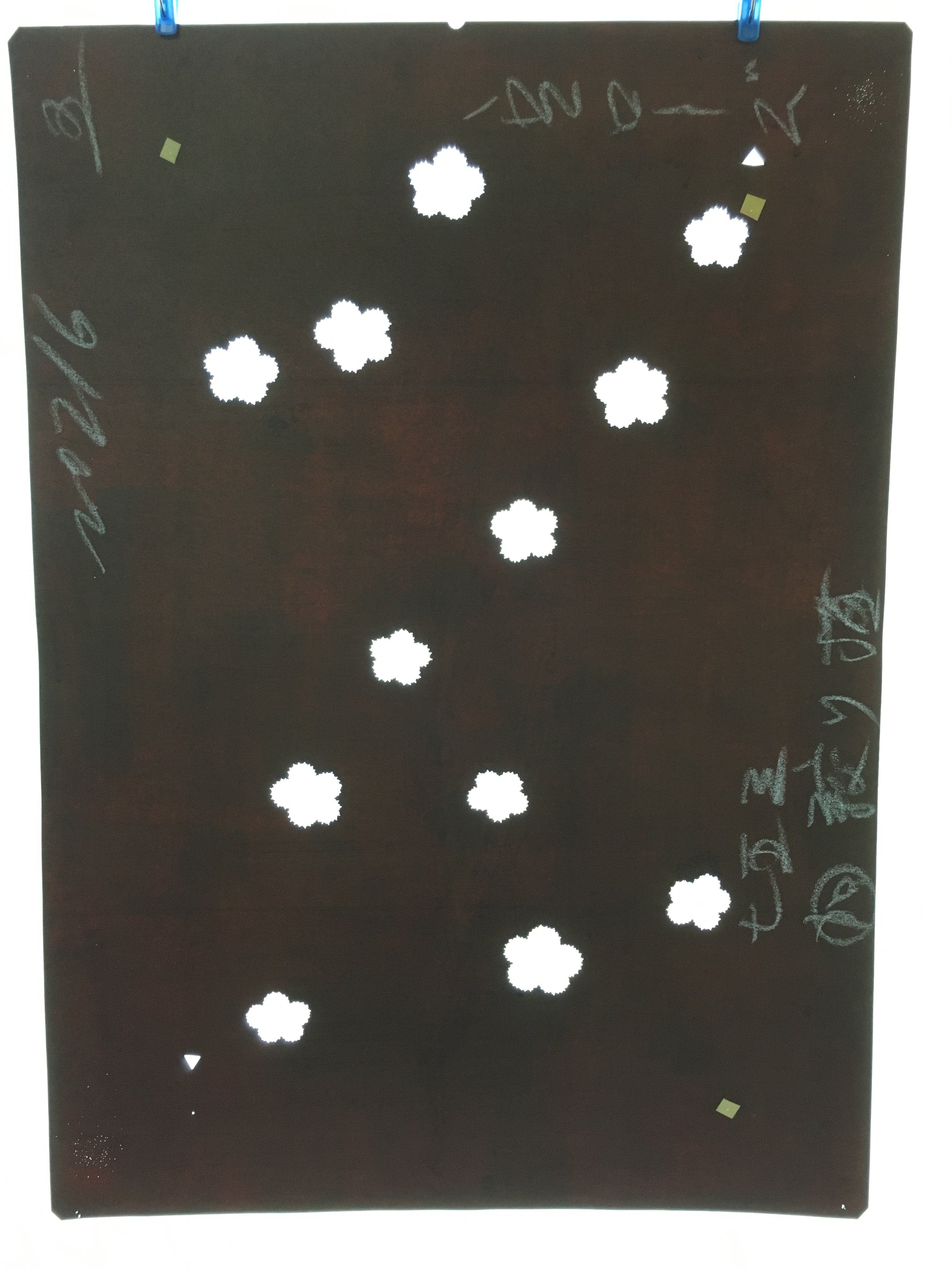 Antique Japanese Katagami Kimono Stencil Katazome Meiji Floral Design 4Y394