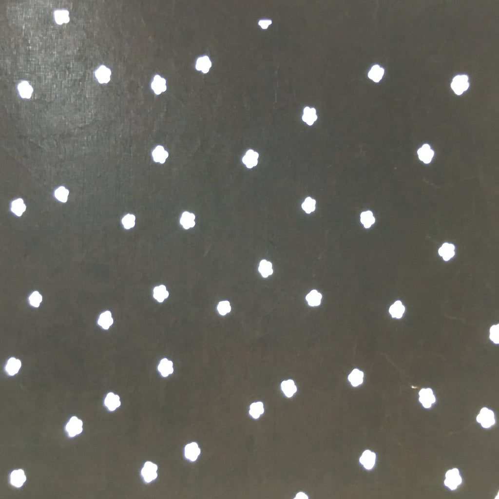 Antique Japanese Katagami Kimono Stencil Katazome Meiji Floral Dot Design 4Y401