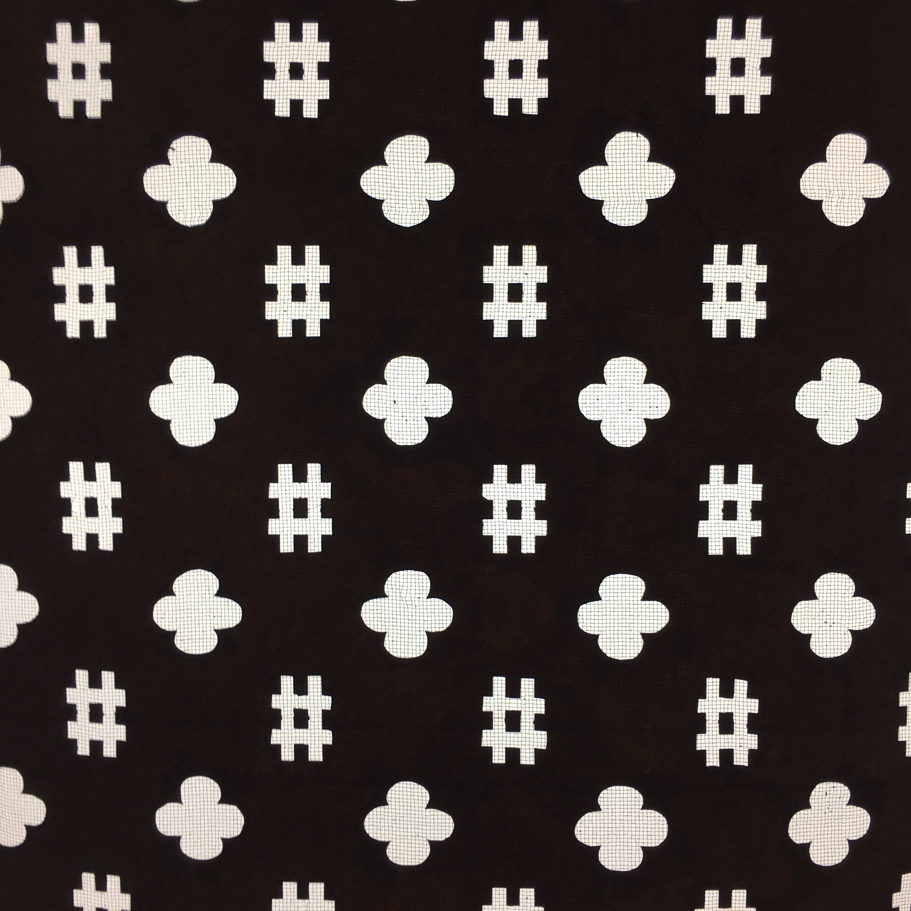 Antique Japanese Katagami Kimono Stencil Katazome Meiji Floral # Mark C398