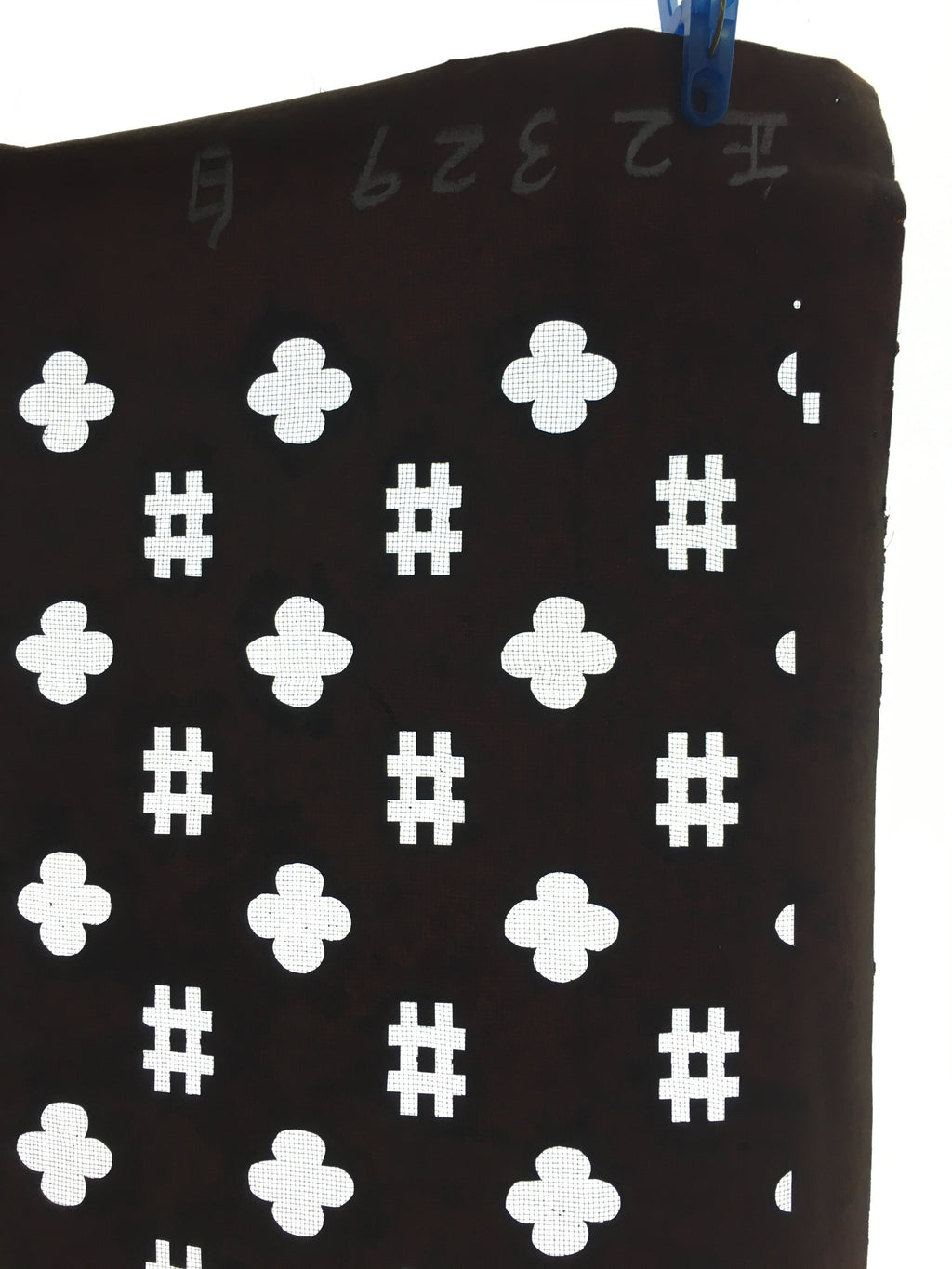 Antique Japanese Katagami Kimono Stencil Katazome Meiji Floral # Mark C398