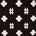 Antique Japanese Katagami Kimono Stencil Katazome Meiji Floral # Mark C398