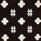 Antique Japanese Katagami Kimono Stencil Katazome Meiji Floral # Mark C398