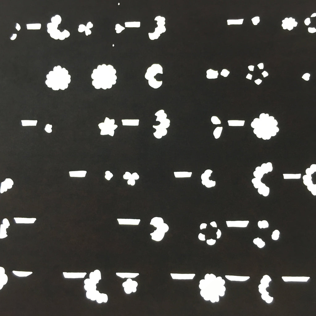 Antique Japanese Katagami Kimono Stencil Katazome Meiji Flower Design 4Y322