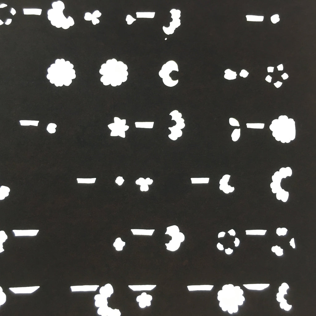 Antique Japanese Katagami Kimono Stencil Katazome Meiji Flower Design 4Y322