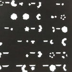 Antique Japanese Katagami Kimono Stencil Katazome Meiji Flower Design 4Y322