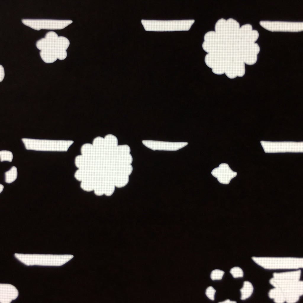 Antique Japanese Katagami Kimono Stencil Katazome Meiji Flower Design 4Y322
