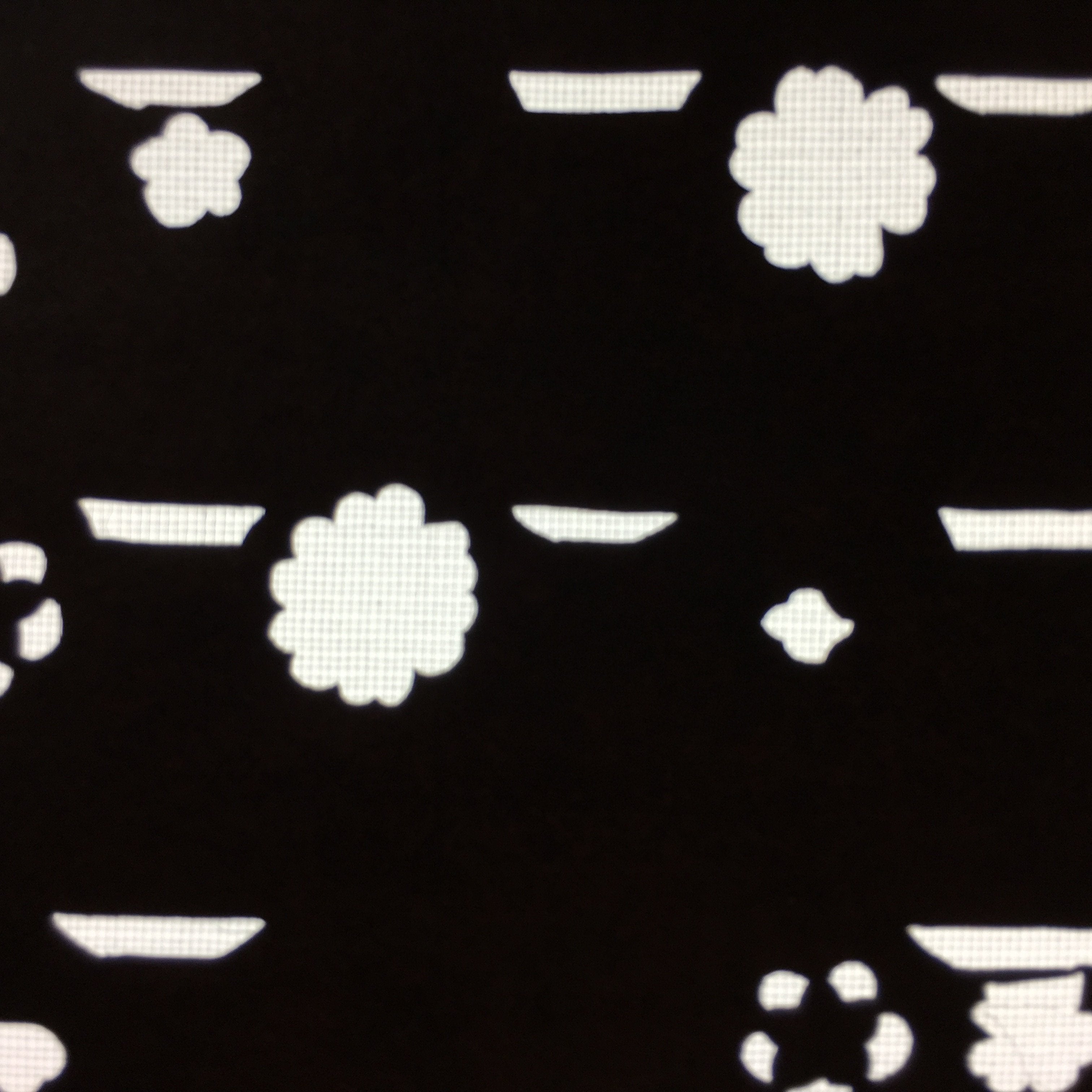 Antique Japanese Katagami Kimono Stencil Katazome Meiji Flower Design 4Y322