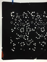 Antique Japanese Katagami Kimono Stencil Katazome Meiji Flower Design 4Y407