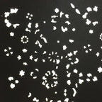 Antique Japanese Katagami Kimono Stencil Katazome Meiji Flower Design 4Y407