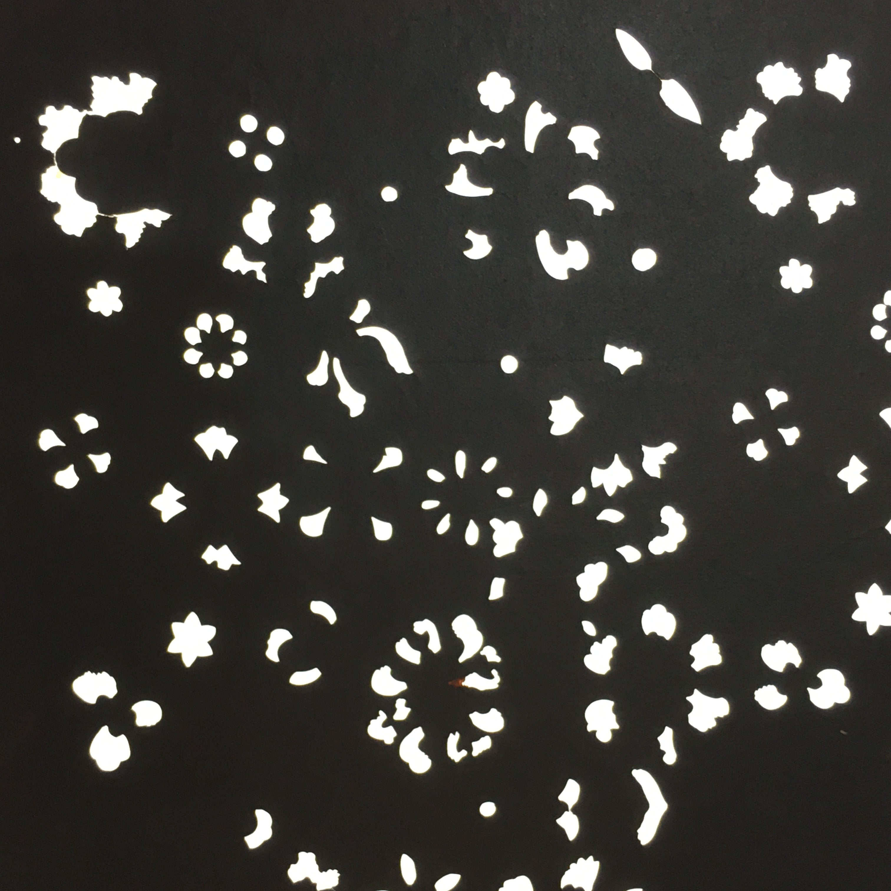 Antique Japanese Katagami Kimono Stencil Katazome Meiji Flower Design 4Y407