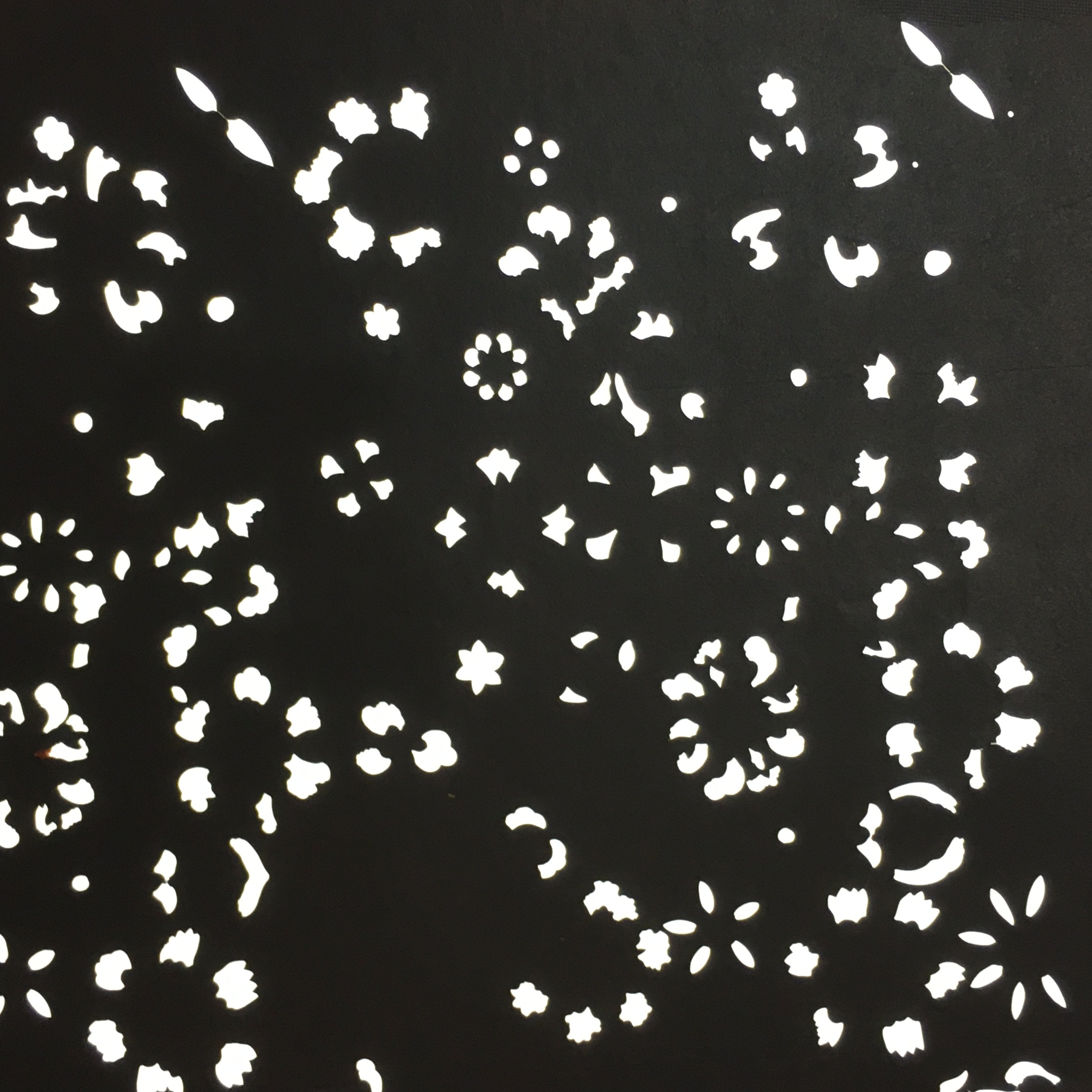 Antique Japanese Katagami Kimono Stencil Katazome Meiji Flower Design 4Y407