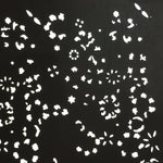 Antique Japanese Katagami Kimono Stencil Katazome Meiji Flower Design 4Y407