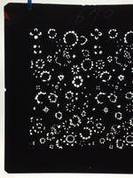 Antique Japanese Katagami Kimono Stencil Katazome Meiji Flower Design 4Y408