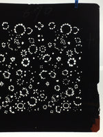 Antique Japanese Katagami Kimono Stencil Katazome Meiji Flower Design 4Y408