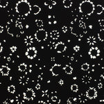 Antique Japanese Katagami Kimono Stencil Katazome Meiji Flower Design 4Y408