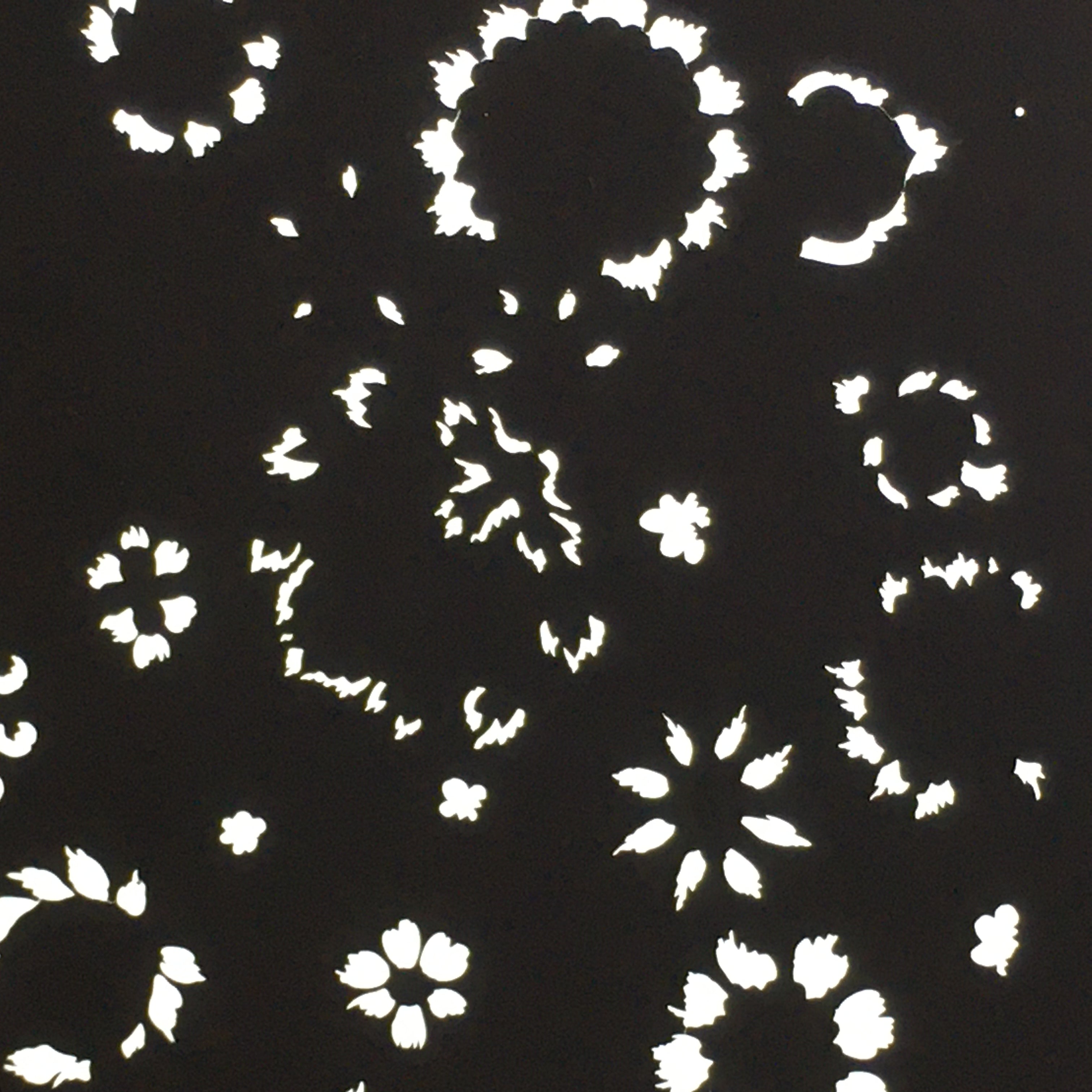 Antique Japanese Katagami Kimono Stencil Katazome Meiji Flower Design 4Y408